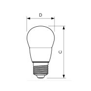LED žárovka Philips, E27, 2,8W 2700K 230V P45 FR    P312425 - 2