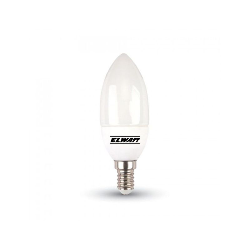 LED žárovka Elwatt  E14 svíčka B37 7W/65W teplá bílá 3000K  ELW-105 - 1
