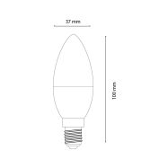 LED žárovka Elwatt  E14 svíčka B37 7W/65W teplá bílá 3000K  ELW-105 - 2