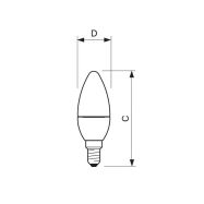 LED žárovka PILA E14 5,5W 2700K 230V B35 FR   P970401 - 3