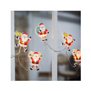 Solight LED okenní řetěz - Santa, 6x LED, přísavný, 120cm, 2x AA - 1V251 - 8