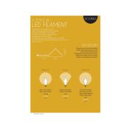 LED čirá žárovka FILAMENT pro svícen 34V/0,2W - 4
