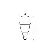 LED žárovka Osram E14 5,5W 2700K 230V P45 FR - 3