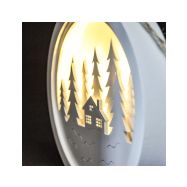 Solight LED dekorace závěsná, les a chatka, bílá, 2x AAA - 1V223-B - 3