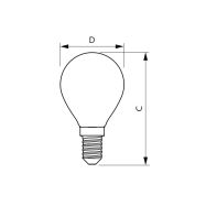 LED žárovka Philips E14 6,5W 2700K 230V P45 FR G   P347601 - 2