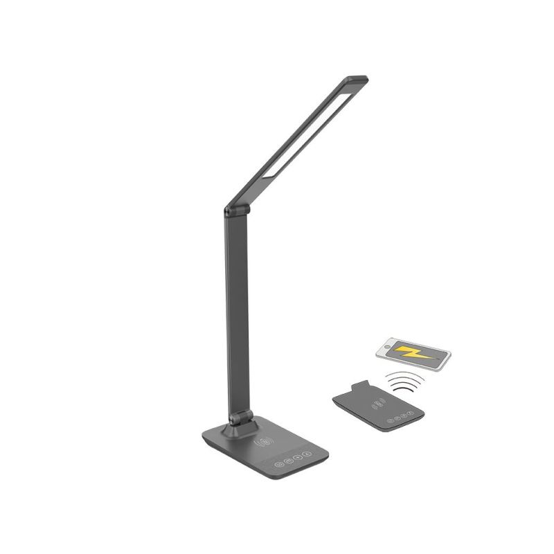 Solight LED stmívatelná lampička s bezdrátovým nabíjením, 10W, změna chromatičnosti, šedá - WO55-G - 1