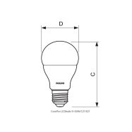 LED žárovka Philips, E27, 11W, A67, 2700K    P414729 - 2