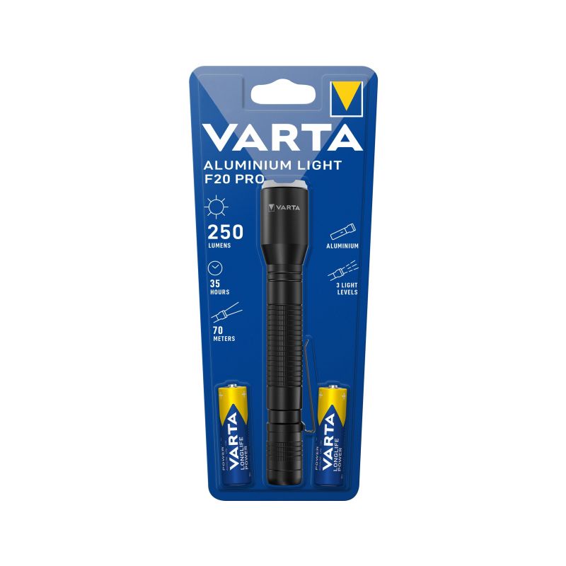 Svítilna VARTA Aluminium Light F20 Pro vč.2R6  16607 - 1