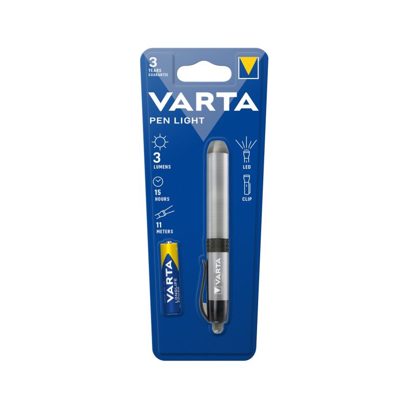 Svítilna VARTA 16611 LED vč.1R3, kovová, Pen Light - 1