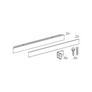 Sada pro instalaci LED panelů 60x60 pro přisazení  RC132Z SMB W60L60 - 2