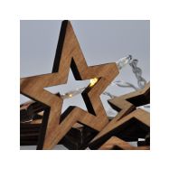 Solight LED řetěz vánoční hvězdy dřevěné, 10LED řetěz, 1m, 2xAA, IP20 - 1V205 - 3