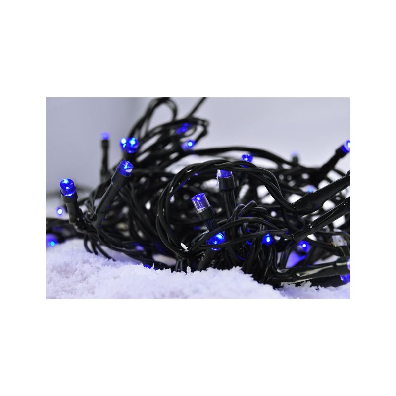 Solight LED vánoční řetěz, 3m, 20xLED, 3x AA, modré světlo, zelený kabel - 1V50-B - 1