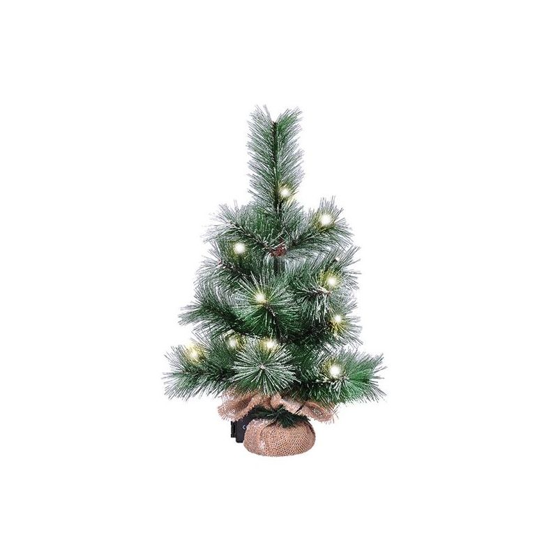 Solight vánoční stromek 45cm, 15LED, 3x AA, IP44 časovač - 1V238 - 1