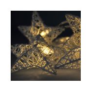 Solight LED řetěz vánoční hvězdy bílé proplétané, 10LED, 1m, 2x AA, IP20  - 1V203 - 4