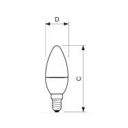 LED žárovka Philips E14 3,4W/40W stmívatelná, čirá, 2700K 230V B40 CL   P449411 - 2