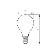 LED žárovka Philips FILAMENT Classic E14 4,3W 2700K 230V P45 CL  P347304 - 2