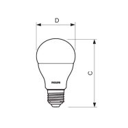 LED žárovka Philips E27 10W 2700K 230V A60  SET3ks  P775544 - 2