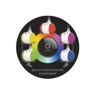 NILSEN LED stolní lampa MAGIC dotyková, stmívatelná, 7W, barev.podsvícení, modrá   US010 - 3