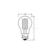 LED žárovka Osram E27 7,5W/75W 4000K 230V A60 FILAMENT Classic - 2