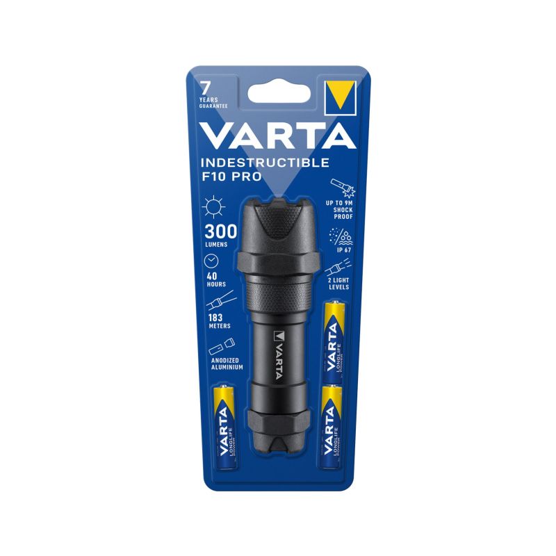 Svítilna VARTA LED 6W, vč.3R3, kovová, INDESTRUCTIBLE F10 Pro - 1