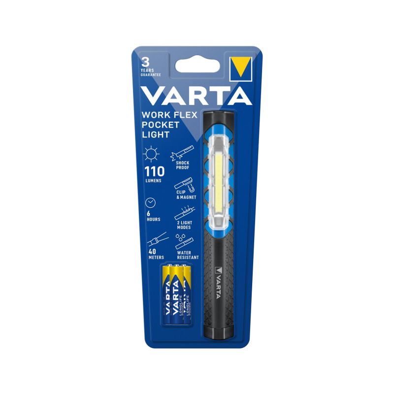 Svítilna VARTA 17647 LED1,5W + COB LED vč.3R3, WORK FLEX POCKET LIGHT - 1