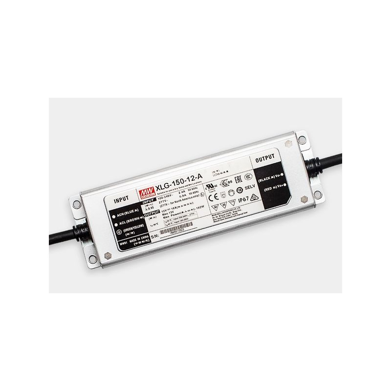 Síťový spínaný zdroj MEAN WELL 100-240V - 12V, 12,5A, 150W vestavný pro LED pásky - 1