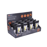 Solight LED svítilna pracovní, 120+40lm, 3W COB + 3 SMD LED, hák + magnet, 3 x AAA - WL108 - 1