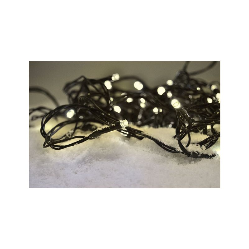 Solight LED venkovní vánoční řetěz, 100 LED, 10m, přívod 3m, 8 funkcí, časovač, IP44, teplá bílá - 1V101-WW - 1