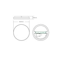 Svítidlo LED stropní ELPO 24W 1900lm 3CCT-3000K/4000K/6000K ELW-055 - 2