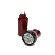Solight LED nabíjecí svítilna, 9 x LED, červenočerná, plug-in - WN10 - 4