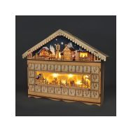 Solight LED adventní kalendář - horská chata, 10x LED, 50x40cm, 2x AA - 1V258 - 8