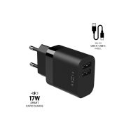 Fixed nabíječka 2xUSB 17W FIXC17N-2UC-BK - 1