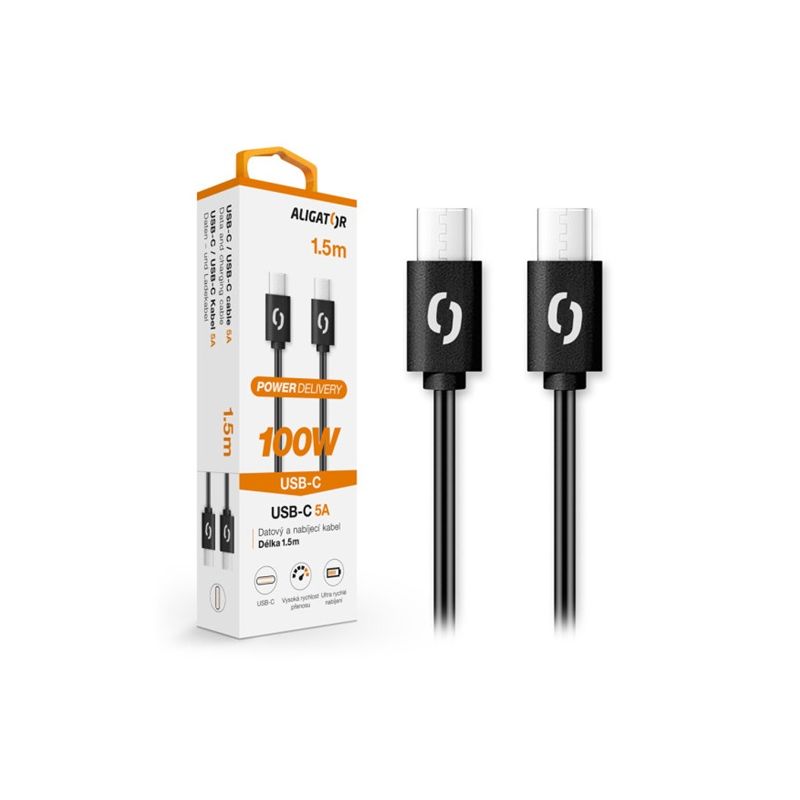 ALI DK 100W, USB-C/USB-C, černý DATKP46 - 1