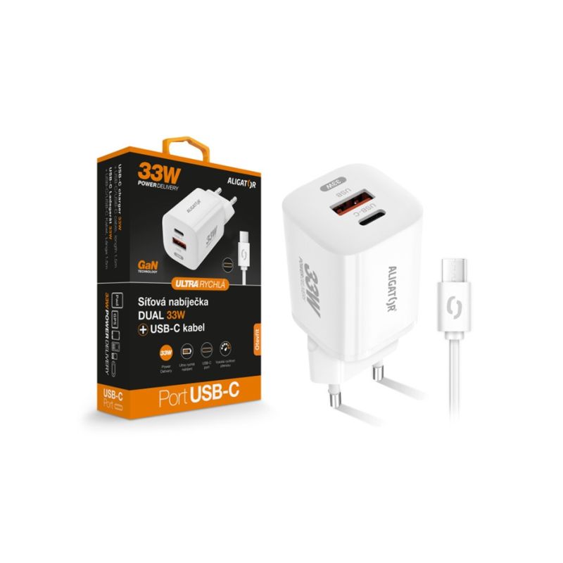 ALI CN GaN 33W, USB-C/USB-C, bí CHPD0021 - 1