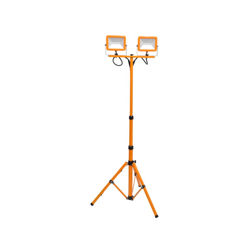 ECOLITE LED reflektor se stativem 2x30W, 4800lm, 4000K, IP65 oranžový, RMLED-2x30W/STJ/ORA - 1