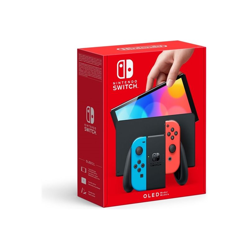 Nintendo Switch OLED neon red&blue - 1