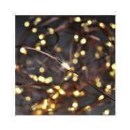 Solight vánoční řetěz měděný, 100x mini LED, 10m, 3 x AA, teplé světlo - 1V54-WW - 2