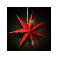 Solight LED vánoční hvězda červená, závěsná, 60cm, 20x LED, 2x AA - 1V263 - 2