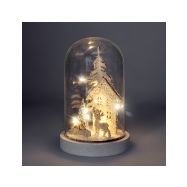 Solight LED vánoční dekorace, zasněžená krajina s domkem, 18cm, 10x LED, 2x AAA - 1V264 - 2