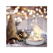 Solight LED vánoční dekorace, zasněžená krajina s domkem, 18cm, 10x LED, 2x AAA - 1V264 - 4