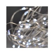 Solight vánoční řetěz stříbrný, 100x mini LED, 10m, 3 x AA, studené světlo - 1V54-W - 4