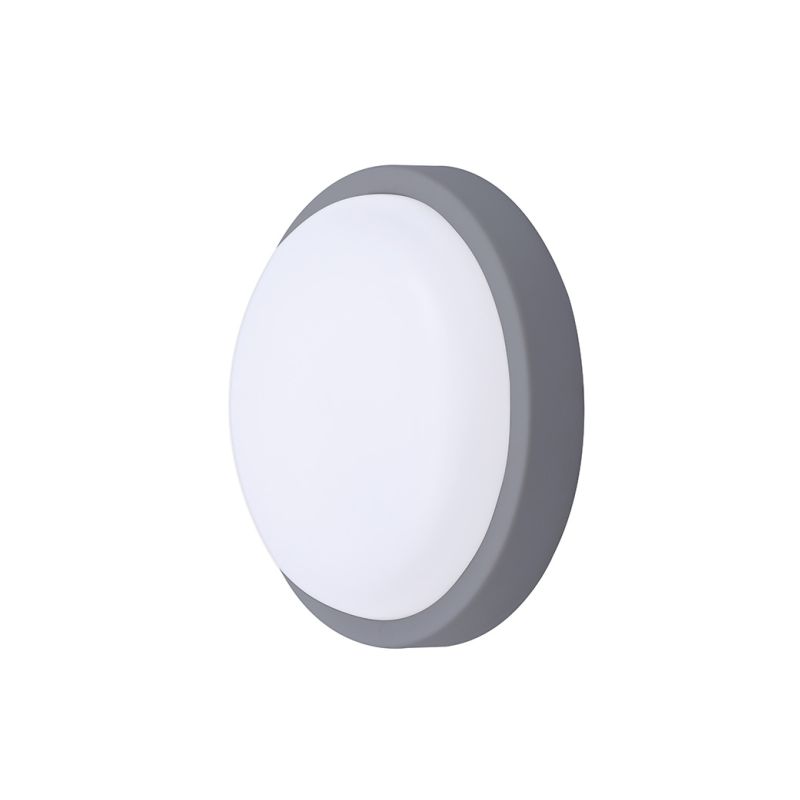 Solight LED venkovní osvětlení kulaté, 13W, 910lm, 4000K, IP54, 17cm, šedá barva - WO745-G - 1