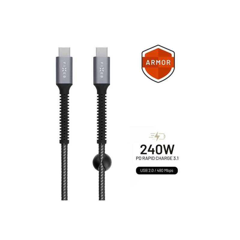 Fixed kabel USB-C/C 2m FIXDA-CC2-GR - 1