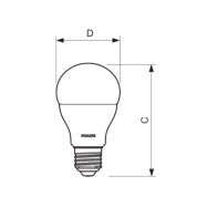 LED žárovka Philips E27 10W/75W A60 4000K    P169074 - 2