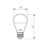 LED žárovka Philips E27 12,5W/100W A60 4000K    P169098 - 2