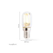 LED žárovka NEDIS E14 T22 1,5W/15W 1800K pro lednice  LBCRFE14T22 - 6