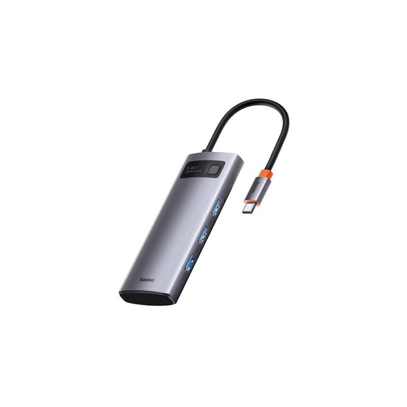 Baseus WKWG20013 dokovací stanice 5v1 USB-C/HDMI 4K/3xUSB 3.0/USB-C PD 100W - 1