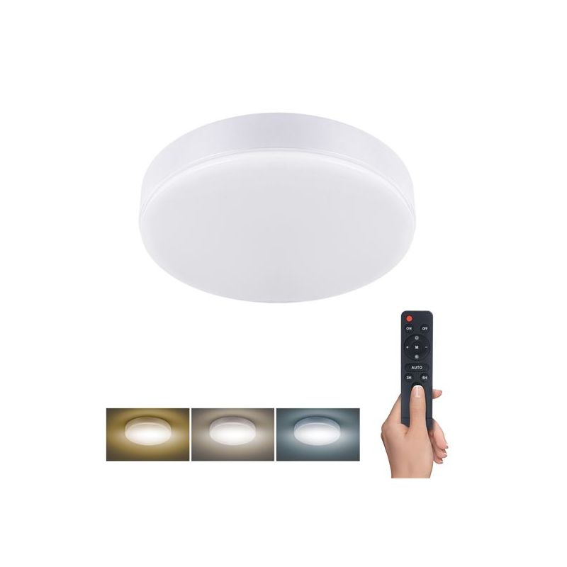 Solight LED osvětlení LECCE s dálkový ovladačem, 36W, 2160lm, 30cm, změna chromatičnosti, stmívatelné, bílá - WO798 - 1