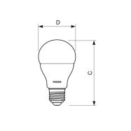 LED žárovka Philips, E27, 13W/100W, A60, 6500K    P169258 - 2