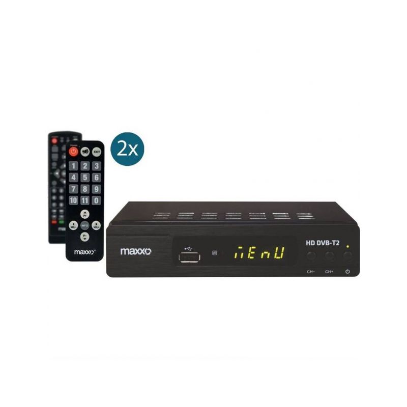 Maxxo STB-T2 H.265/HEVC přijímač+senior ovladač - 1 Maxxo STB-T2 H.265/HEVC přijímač+senior ovladač - 1